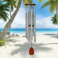 Woodstock Wind Chimes Signature Collection, Latin Trio Silver Wind Chime