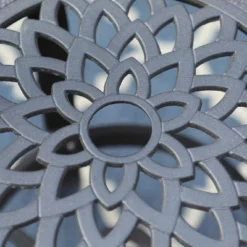 Outdoor Cast Aluminum Round Table With 1.97" Umbrella Hole - Brown - Captiva Designs -Sunnydaze Decor Store GUEST 2e45ca44 f050 47d9 9975 abcefb2b0aad