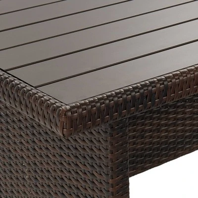 6pc Wicker Outdoor Conversation Set With Cushions & Ottomans - Orange - EDYO LIVING 12 6pc Wicker Outdoor Conversation Set With Cushions & Ottomans - Orange - EDYO LIVING - Image 10