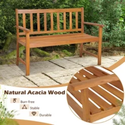 Costway 2-Person Slatted Bench Patio Acacia Wood Loveseat 800 Lbs Outdoor Natural 12 Costway 2-Person Slatted Bench Patio Acacia Wood Loveseat 800 Lbs Outdoor Natural -Sunnydaze Decor Store GUEST 2eef9165 9289 48df bf69 4d4dda7d64e9