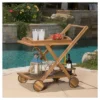 Riviera Acacia Wood Patio Bar Cart With Tray - Natural - Christopher Knight Home 1 Riviera Acacia Wood Patio Bar Cart With Tray - Natural - Christopher Knight Home -Sunnydaze Decor Store GUEST 3044d966 351a 41a1 b22a c9598e1da9df