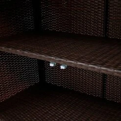 Teamson Home 39.5" Veronica Rolling Outdoor PE Rattan Bar Cart With Storage, Brown -Sunnydaze Decor Store GUEST 311a0dbf 43a8 4194 ba79 3df64aaebb83