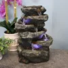Sunnydaze Decor Sunnydaze Indoor Home Office Relaxing 6-Tiered Stone Falls Tabletop Water Fountain With LED Lights - 15" 1 Sunnydaze Decor Sunnydaze Indoor Home Office Relaxing 6-Tiered Stone Falls Tabletop Water Fountain With LED Lights - 15" -Sunnydaze Decor Store GUEST 3121eb58 2bbf 429b 9b0e c447282b6eba