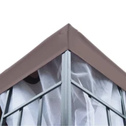 Outsunny 10'x10' Outdoor Gazebo, Double Tiered Canopy Tent With Mosquito Netting, And Steel Frame For Patio, Backyards And Parties, Coffee -Sunnydaze Decor Store GUEST 31557461 7f8a 4359 b866 a09d7b192bdc