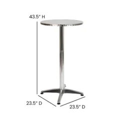 Emma And Oliver Indoor/Outdoor 23.5"H Aluminum Round Bar Height Table With Cross Base 12 Emma And Oliver Indoor/Outdoor 23.5"H Aluminum Round Bar Height Table With Cross Base -Sunnydaze Decor Store GUEST 316a5ba1 659d 41f5 9dab fe94e4d08fc2
