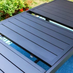 7pc Patio Set With Steel Expandable Table & Metal Padded Sling C-Spring Arm Chairs - Captiva Designs -Sunnydaze Decor Store GUEST 3255fd9d 09c2 4adf a41d 551940fe0ce0