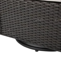 Avondale 3pc All-Weather Wicker Patio Chair Set W/ Fire Pit - Dark Brown - Christopher Knight Home -Sunnydaze Decor Store GUEST 33274206 5225 4672 8fb6 01326e58e707