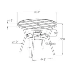 3pc Arna Patio Set With 40" Round Dining Table - MiBasics -Sunnydaze Decor Store GUEST 33362150 a5bf 4bfe a8b6 b5a9af461acf