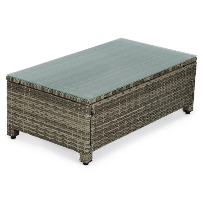 4pc Wicker Patio Sectional Seating Set - Blue - EDYO LIVING 8 4pc Wicker Patio Sectional Seating Set - Blue - EDYO LIVING - Image 6