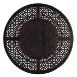 5pc Set With 44" Round Outdoor Aluminum Fire Pit Table & Four Swivel Rocking Chairs & Wind Blocker Lid - Oakland Living -Sunnydaze Decor Store GUEST 33727674 4260 4cb1 835b 51a943d2bf7d