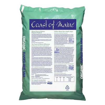 Coast Of Maine Castine Blend Organic Raised Bed And Planters Box Soil Mix With All Natural Ingredients For Vegetables, Herbs, And Flowers, 1 Cu Foot 3 Coast Of Maine Castine Blend Organic Raised Bed And Planters Box Soil Mix With All Natural Ingredients For Vegetables, Herbs, And Flowers, 1 Cu Foot