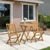 Outsunny Bistro Table And Chairs Set Of 2, Acacia Wood Patio Table, Wooden Folding Chairs, Varnished, 3 Piece Outdoor Furniture Set, Slatted, Teak -Sunnydaze Decor Store GUEST 34b766fe afe7 4272 9038 41319e2577d1