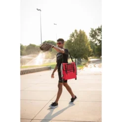 Stansport Folding Stadium Seat With Arms Red/Tan -Sunnydaze Decor Store GUEST 35a9b6bf 300c 4988 a601 e02d4d5aa16c