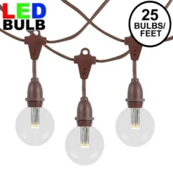 Novelty Lights Globe Outdoor String Lights With 25 Suspended Sockets Suspended Brown Wire 25 Feet -Sunnydaze Decor Store GUEST 35c3848c 58fc 4d1b 9170 7c0729f4bb40
