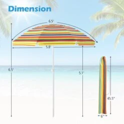 Costway 6.5Ft Patio Beach Sunshade Umbrella Portable Tilt Outdoor Yellowith Green/Navy/Blue 16 Costway 6.5Ft Patio Beach Sunshade Umbrella Portable Tilt Outdoor Yellowith Green/Navy/Blue -Sunnydaze Decor Store GUEST 365cfb34 d65c 401f b1d9 b9b814e7919a