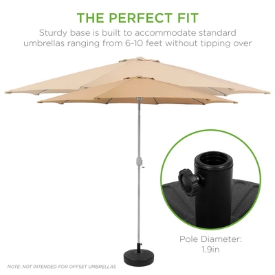 Best Choice Products Fillable Plastic Patio Umbrella Base Stand, Pole Holder W/ Adjustment Knob 5 Best Choice Products Fillable Plastic Patio Umbrella Base Stand, Pole Holder W/ Adjustment Knob - Image 3