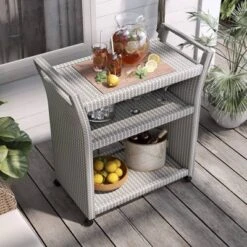 Maksville Outdoor Serving Cart - MiBasics -Sunnydaze Decor Store GUEST 37b4727a 8171 4e5f aa4d e7afb8efa363
