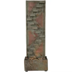 Sunnydaze Decor Sunnydaze 48"H Electric Natural Slate And Copper Accents Descending Staircase Outdoor Water Fountain With LED Light -Sunnydaze Decor Store GUEST 37de7cd1 4117 4458 9f47 c0abddf6d710