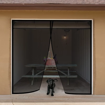 Pure Garden One Car Garage Door Screen – Heavy-Duty Weighted Mesh Curtain With Magnetic Closure For Mosquito, Insect, And Sun Protection 4 Pure Garden One Car Garage Door Screen – Heavy-Duty Weighted Mesh Curtain With Magnetic Closure For Mosquito, Insect, And Sun Protection - Image 2