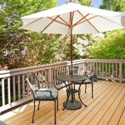 Tangkula 18" Patio Resin Umbrella Base, 24 LBS Outdoor Heavy Duty Round Umbrella Base -Sunnydaze Decor Store GUEST 39403d23 d7dc 43f4 905b 8b1007e04f7e