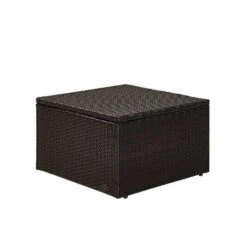 Palm Harbor Outdoor Wicker Ottoman - Sand - Crosley -Sunnydaze Decor Store GUEST 39ec9ef6 ebae 46ae 9ccc 56fd79ee404b 1