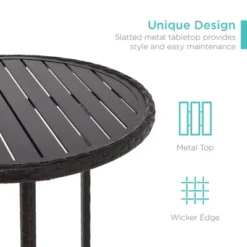 Best Choice Products 3-Piece Outdoor Wicker Bistro Bar Height Set For Patio, Garden W/ Barstools, Steel Frame 13 Best Choice Products 3-Piece Outdoor Wicker Bistro Bar Height Set For Patio, Garden W/ Barstools, Steel Frame -Sunnydaze Decor Store GUEST 39eec1ba c4ef 4742 b2ec e42fa0301164