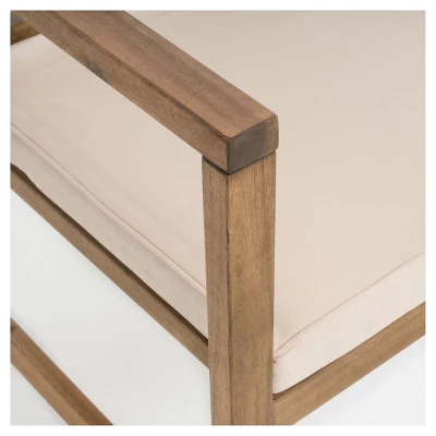 Emilano Set Of 2 Acacia Wood Club Chair - Natural Stained - Christopher Knight Home 5 Emilano Set Of 2 Acacia Wood Club Chair - Natural Stained - Christopher Knight Home - Image 3