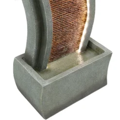 Sunnydaze Decor Sunnydaze 31"H Electric Resin Contemporary Curves Outdoor Water Fountain With LED Lights -Sunnydaze Decor Store GUEST 3a6f37b7 7c74 49ec 9582 b5ca1b645b34
