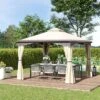 Outsunny 10' X 10' Outdoor Gazebo With Mesh Netting Sidewalls For Shade And Rain, Patio Gazebo Canopy With 2-Tier Soft Top Roof And Steel Frame For Lawn, Garden, Backyard And Deck -Sunnydaze Decor Store GUEST 3bc32675 494a 4bf0 b675 2a048f13e8da