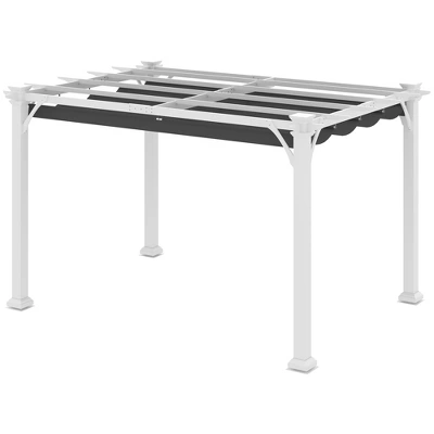 Outsunny 13' X 10' Wood Pergola Gazebo, Sun Shade Shelter With Retractable Canopy, For Garden, Patio, Backyard, Deck 6 Outsunny 13' X 10' Wood Pergola Gazebo, Sun Shade Shelter With Retractable Canopy, For Garden, Patio, Backyard, Deck - Image 4