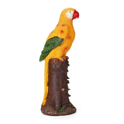 Techko Maid Parrot Yellow Solar Outdoor Garden Statue Decor With Spotlight 4 Techko Maid Parrot Yellow Solar Outdoor Garden Statue Decor With Spotlight - Image 2