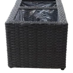 Sunnydaze Decor Sunnydaze 2-Section Rectangle Polyrattan Indoor Planters - 21.5" W X 11.5" D X 9.25" H - 2-Pack -Sunnydaze Decor Store GUEST 3c5d6f4d daa1 4e26 aa70 b23bc841da3e