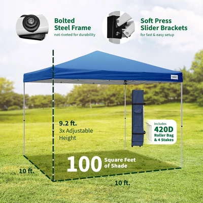 Caravan Canopy V-Series 10 X 10' 2 Straight Leg Sidewall Kit & V-Series II 10 X 10' Entry Level Angled Leg Instant Canopy For Recreational Uses 5 Caravan Canopy V-Series 10 X 10' 2 Straight Leg Sidewall Kit & V-Series II 10 X 10' Entry Level Angled Leg Instant Canopy For Recreational Uses - Image 3