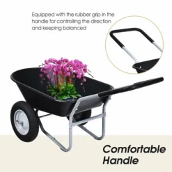 Costway 2 Tire Wheelbarrow Cart Heavy-duty Dolly Utility Cart Black 16 Costway 2 Tire Wheelbarrow Cart Heavy-duty Dolly Utility Cart Black -Sunnydaze Decor Store GUEST 3d03fb78 b320 4257 a16c da60f8219ed8
