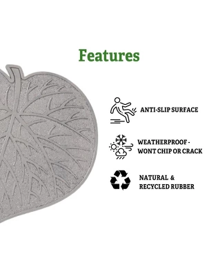 Leaf Garden Stepping Stone | Decorative Walkway Stepping Stones For Outdoor Garden Flowerbed & Lawn Yard Pathway | Weatherproof & Anti-Slip Rubber 4 Leaf Garden Stepping Stone | Decorative Walkway Stepping Stones For Outdoor Garden Flowerbed & Lawn Yard Pathway | Weatherproof & Anti-Slip Rubber - Image 2