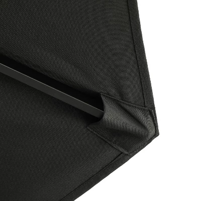 9' X 9' Mirage II Market Patio Umbrella With Auto-Tilt Black - Island Umbrella 8 9' X 9' Mirage II Market Patio Umbrella With Auto-Tilt Black - Island Umbrella - Image 6