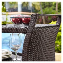 Crosley Palm Harbor Outdoor Wicker Bar Cart -Sunnydaze Decor Store GUEST 3e7d427f 0510 440c 8936 c52f5946746d