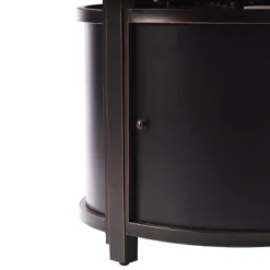 5pc Set With 44" Round Outdoor Aluminum Fire Pit Table & Four Swivel Rocking Chairs & Wind Blocker Lid - Oakland Living -Sunnydaze Decor Store GUEST 3e938f0b d34c 4ea9 be2c 11d9942c01a0