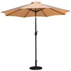Emma And Oliver Bundled Set - 9 FT Round Umbrella & Universal Cement Waterproof Base -Sunnydaze Decor Store GUEST 3ebc8fb2 cdfc 4397 a5cd 0ec0c8182f49