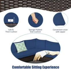 Costway 6PCS Rattan Patio Sectional Sofa Conversation Set Outdoor -Sunnydaze Decor Store GUEST 3ec750db 823a 4ce5 b210 6cf5515f0cd3