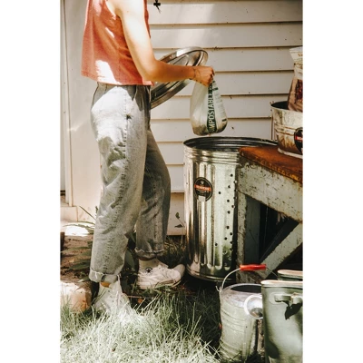 Behrens 20gal Galvanized Steel Composter Can With Lid 7 Behrens 20gal Galvanized Steel Composter Can With Lid - Image 5