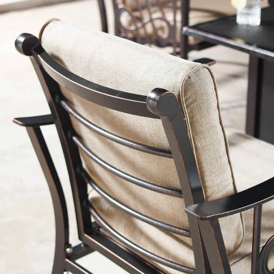 5pc Set With 42" Square Outdoor Aluminum Fire Table & Four Chairs - Oakland Living 16 5pc Set With 42" Square Outdoor Aluminum Fire Table & Four Chairs - Oakland Living - Image 14