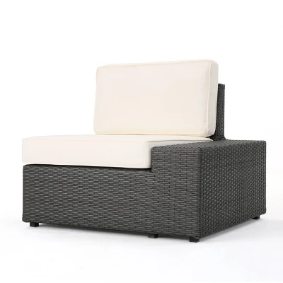 Santa Cruz 8pc Wicker Sectional Gray - Christopher Knight Home 6 Santa Cruz 8pc Wicker Sectional Gray - Christopher Knight Home - Image 4