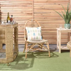 18"x18" Reversible Indoor/Outdoor Leaves And Chevron Print Square Throw Pillow - Mina Victory 11 18"x18" Reversible Indoor/Outdoor Leaves And Chevron Print Square Throw Pillow - Mina Victory -Sunnydaze Decor Store GUEST 40d9fa51 6d0b 4848 b0ce 61b6edcf1c4a