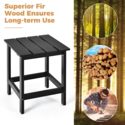 Tangkula 3PCS Patio Adirondack Chair Side Table Set Solid Wood Garden Deck Bistro Set Classic Furniture -Sunnydaze Decor Store GUEST 4164fc17 0613 409f 844a 9fd92c2f3a02