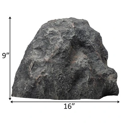 Gardenised Decorative Outdoor Weather-Resistant Artistic Artificial Faux Stone Rock, Garden Patio Granite Grey Fiberglass Stone 7 Gardenised Decorative Outdoor Weather-Resistant Artistic Artificial Faux Stone Rock, Garden Patio Granite Grey Fiberglass Stone - Image 5