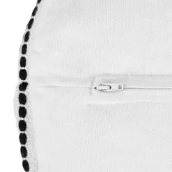 Northlight 18" White And Black Striped Outdoor Woven Pouf Ottoman -Sunnydaze Decor Store GUEST 423415c5 0c45 4be1 a766 d46b730c0c36