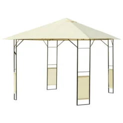 Outsunny 10' X 10' Outdoor Gazebo Canopy Modern Canopy Shelter With Weather Resistant Roof & Steel Frame For Parties, BBQs, & Shade -Sunnydaze Decor Store GUEST 42415d8c 7f26 4718 8b82 e41640f95196