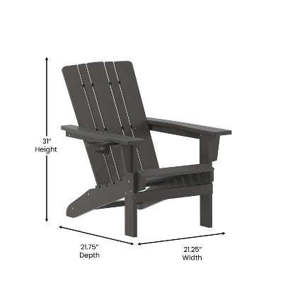 Emma And Oliver Set Of 2 Adirondack Chairs With Cup Holders, Weather Resistant HDPE Adirondack Chairs 8 Emma And Oliver Set Of 2 Adirondack Chairs With Cup Holders, Weather Resistant HDPE Adirondack Chairs - Image 6