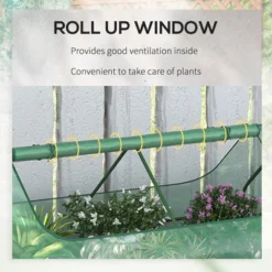 Outsunny Raised Garden Bed With Mini Greenhouse, Steel Outdoor Planter Box With Plastic Cover, Roll Up Window, Dual Use, 73" X 38" X 36" -Sunnydaze Decor Store GUEST 4322b8d5 c7e8 48c9 825e 156a99ad34e2